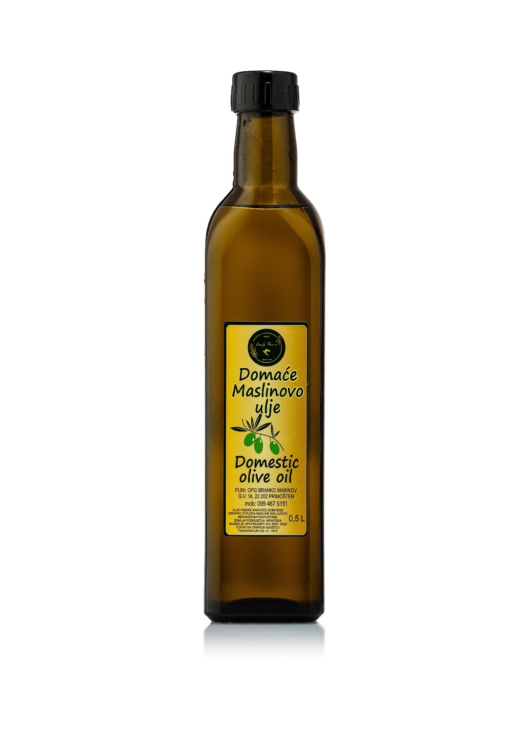 OPG Branko Marinov Olivenöl 0,5 Liter Flasche